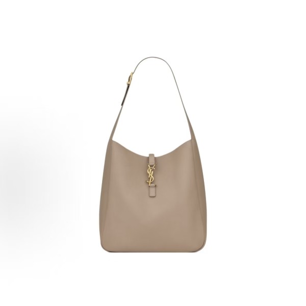 SAINT LAURENT YSL Le 5 A 7CASSANDRE hook buckle opening and closing design adjustable shoulder strap hand bill of lading shoulder bag Large women\'s style dust grey